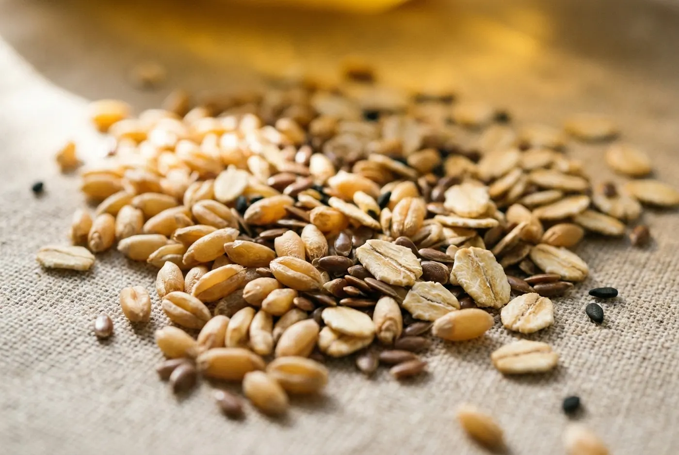 Mixed whole grains and oats macro